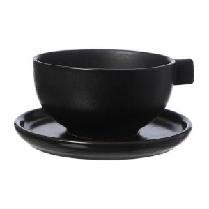 Teacup With Saucer 7.5 Cm | Tableware Teacups Cups & Mugs black