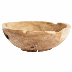 Teak Salad Bowl 30 Cm | Tableware Serving Bowls Bowls & Serving Dishes Nature