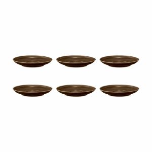 Terra Coffee Saucer Ø12 Cm 6-Pack | Tableware Tea & Coffee Saucers Plates Earth Brown