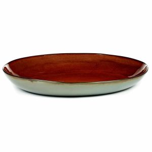 Terres De Rêves Serving Saucer 35.5 Cm | Tableware Serving Platters & Dishes Bowls & Serving Dishes rust-smokey blue