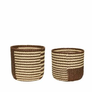 Twine Baskets 2-Pack | Home Accessories Storage Baskets Home Accessories Brown-beige