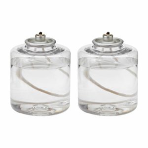 Vegetable Oil Lamp 2-Pack | Home Accessories Oil & Kerosene Lamps Candle Holders clear