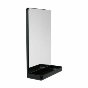 Wall-Mounted Mirror With Shelf | Home Accessories Wall Mirrors Home Accessories black