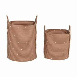 Dot Storage Basket 2-Pack | Home Accessories Storage Baskets Home Accessories Caramel